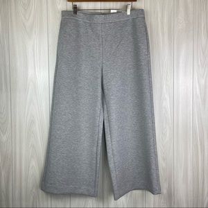 NEW Ann Taylor Gray High Rise Cropped Wide Leg Cotton Pants